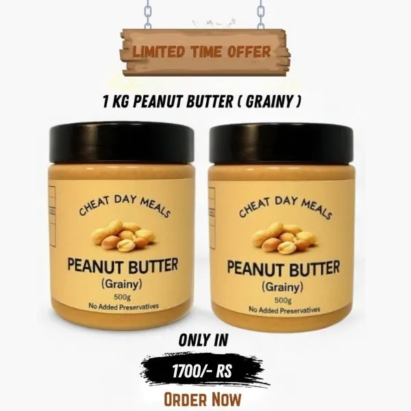 Pack of 2 Grainy Peanut butter (500g Each)